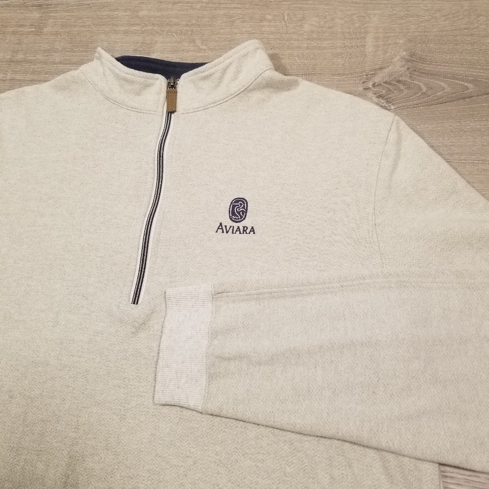 Straight Down Gray Quarter Zip Pullover Sweater A… - image 1